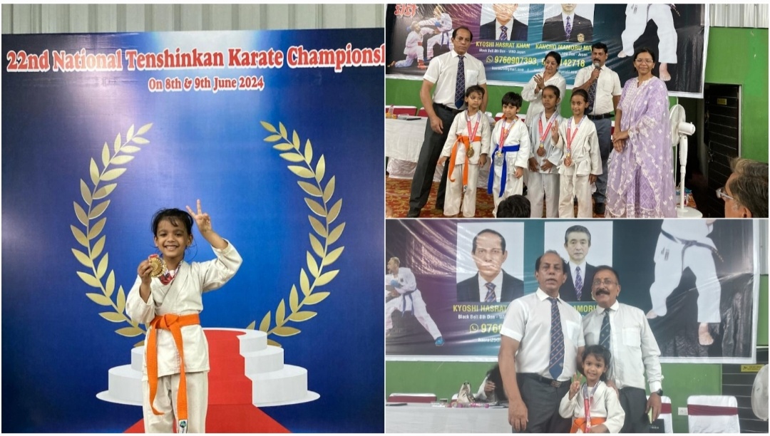 उदयपुर में आयोजित राष्ट्रीय कराटे चैम्पियनशिप में नीमच की नन्ही बेटी अनघा धाकड़ ने स्वर्ण पदक जीत किया नीमच का नाम रोशन