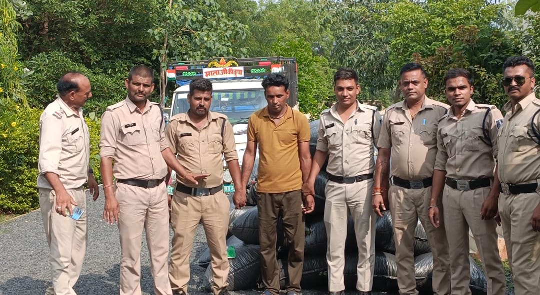 हरी मिर्ची की आड़ में डोडाचूरा की तस्करी, जीरन पुलिस ने वाहन चेकिंग के दौरान संदिग्ध पिकअप की ली तलाशी, 21 काले कट्टो में निकला 4 क्विंटल 20 किलोग्राम डोडाचूरा, 1 आरोपी धराया