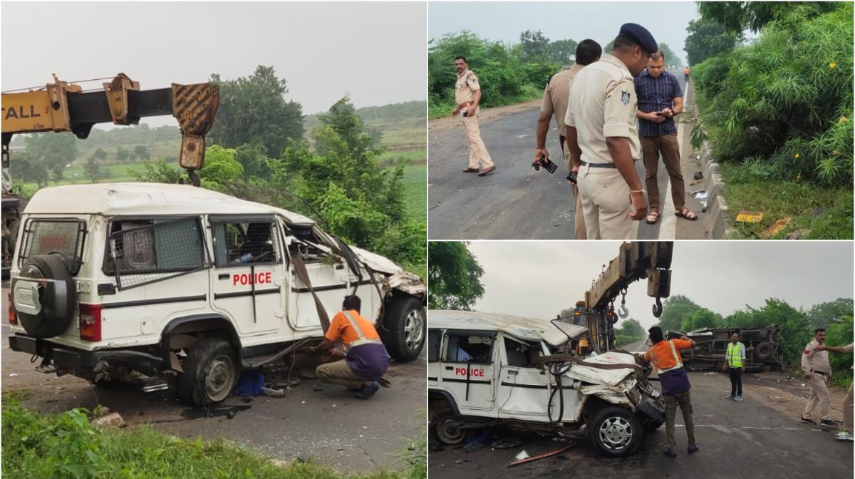 तेज रफ्तार में आयशर ट्रक बनकर आया काल, पुलिस के वाहन और पिकअप को मारी जोरदार टक्कर, 3 की हुई मौके पर मौत तो 6 हुए गम्भीर घायल, मौके पर पहुंचे एसपी कलेक्टर सहित कई अधिकारी