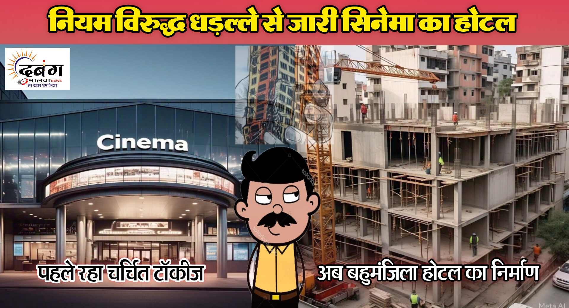 टीएंडसीपी के नियमों की धज्जियां उड़ाते चर्चित टॉकीज को बनाया जा रहा आलीशान होटल, राजनीतिक संरक्षण में चल रहा खुलेआम निर्माण