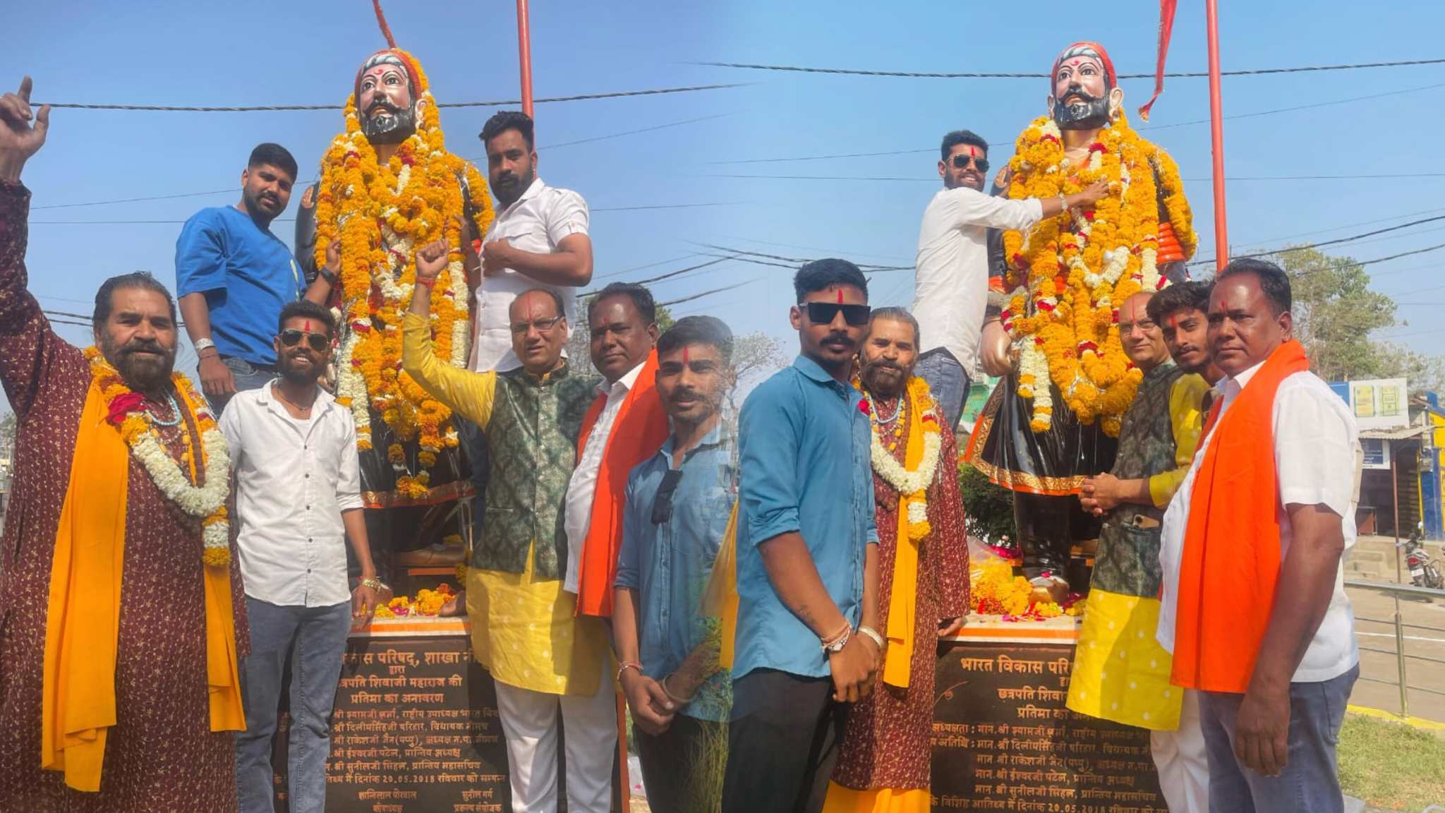 शिवसेना ने छत्रपति शिवाजी जयंती मनाई, प्रतिमा पर माल्यार्पण कर किया नमन